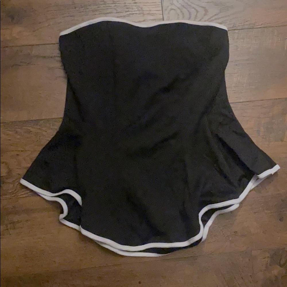 Padded Strapless Peplum Top Size Large